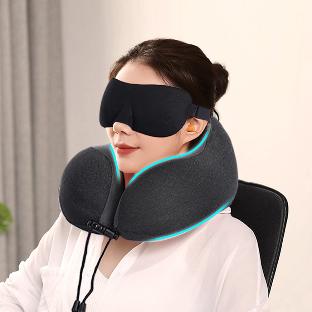 U-formad avtagbar nackkudde av memory foam
