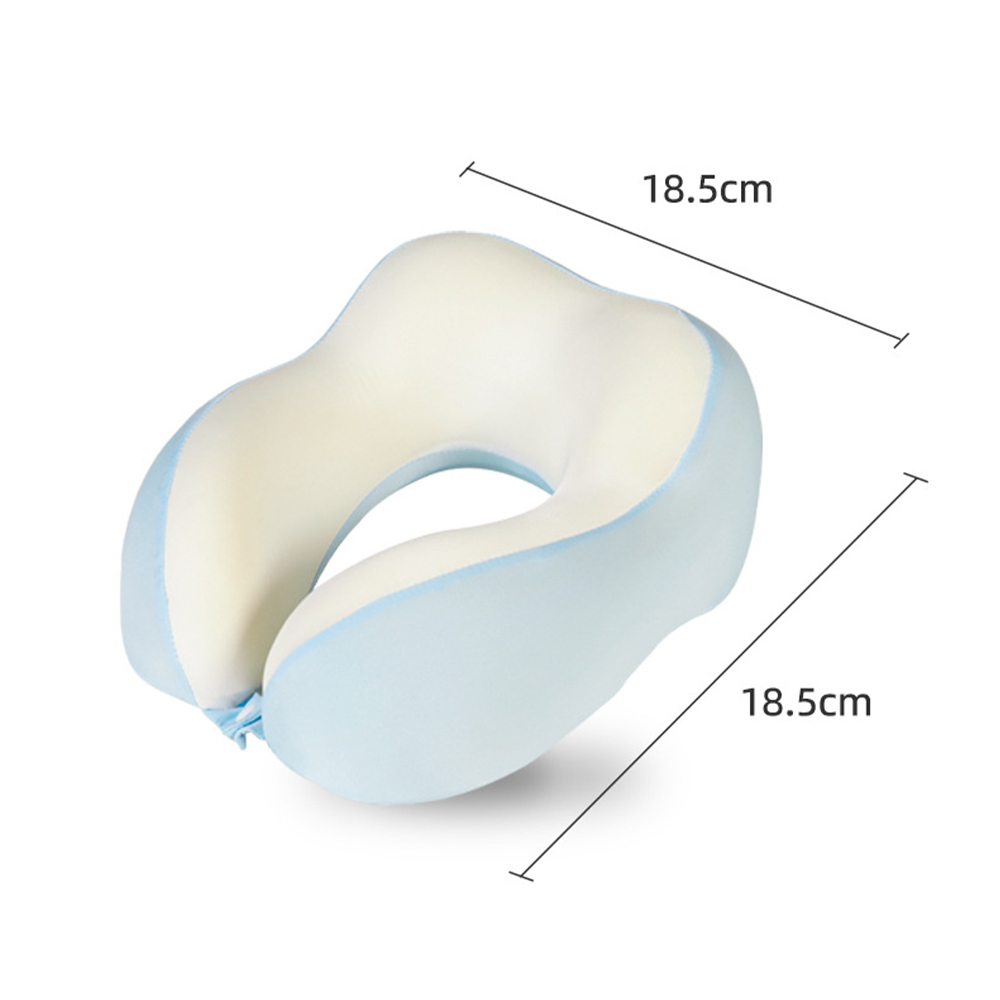 U-formad nackkudde i mjölksilke memory foam