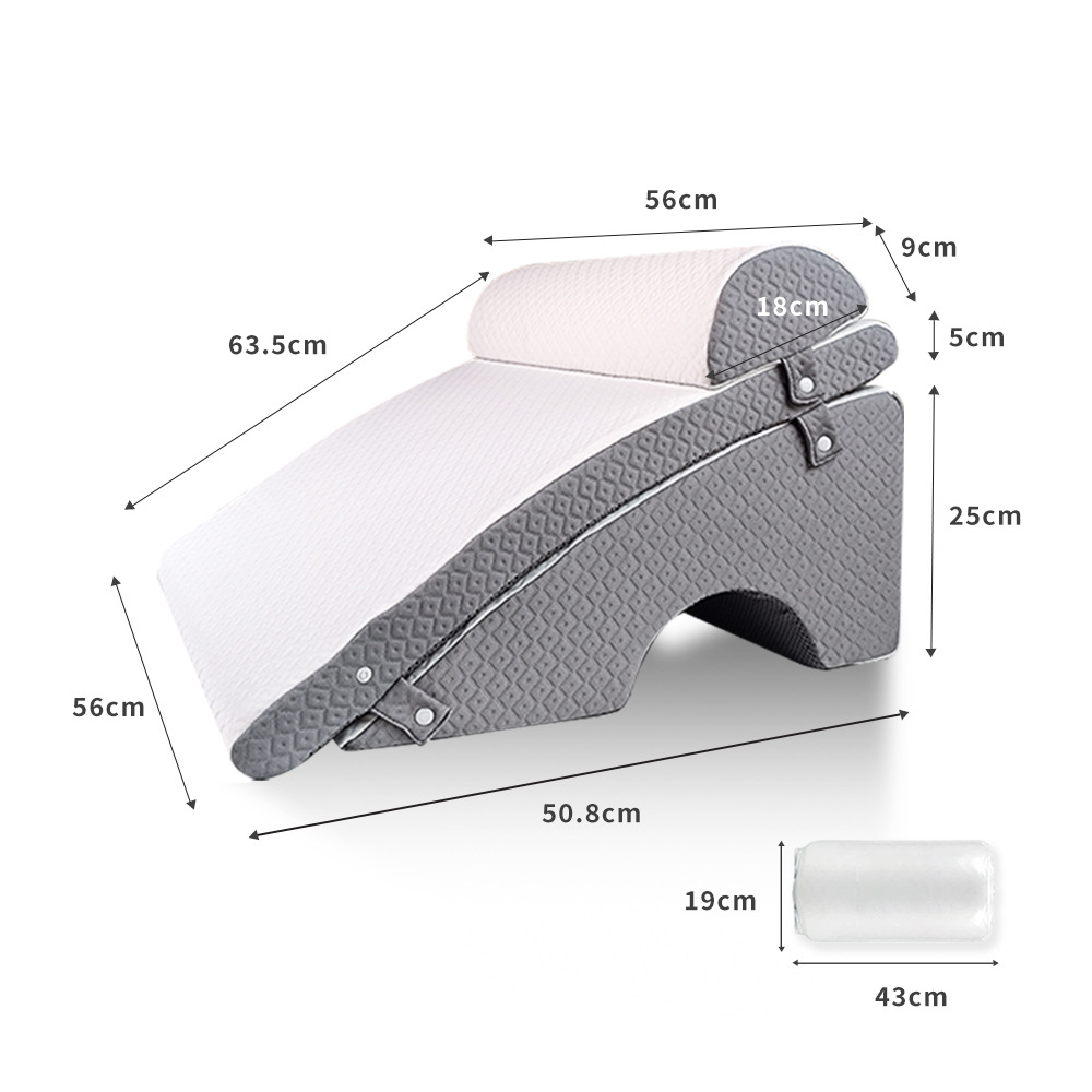 Tredelat kuddset av memory foam