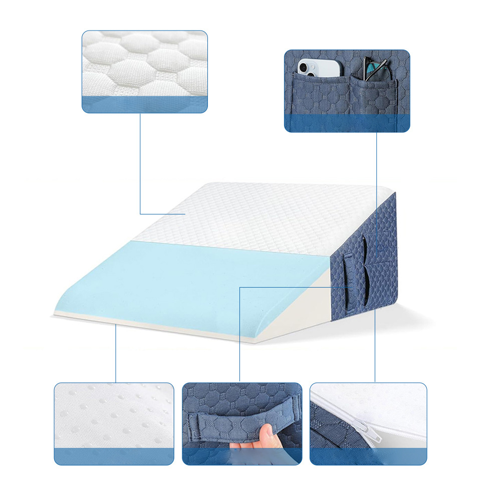 Triangulärt multifunktionellt Memory Foam-ryggstöd