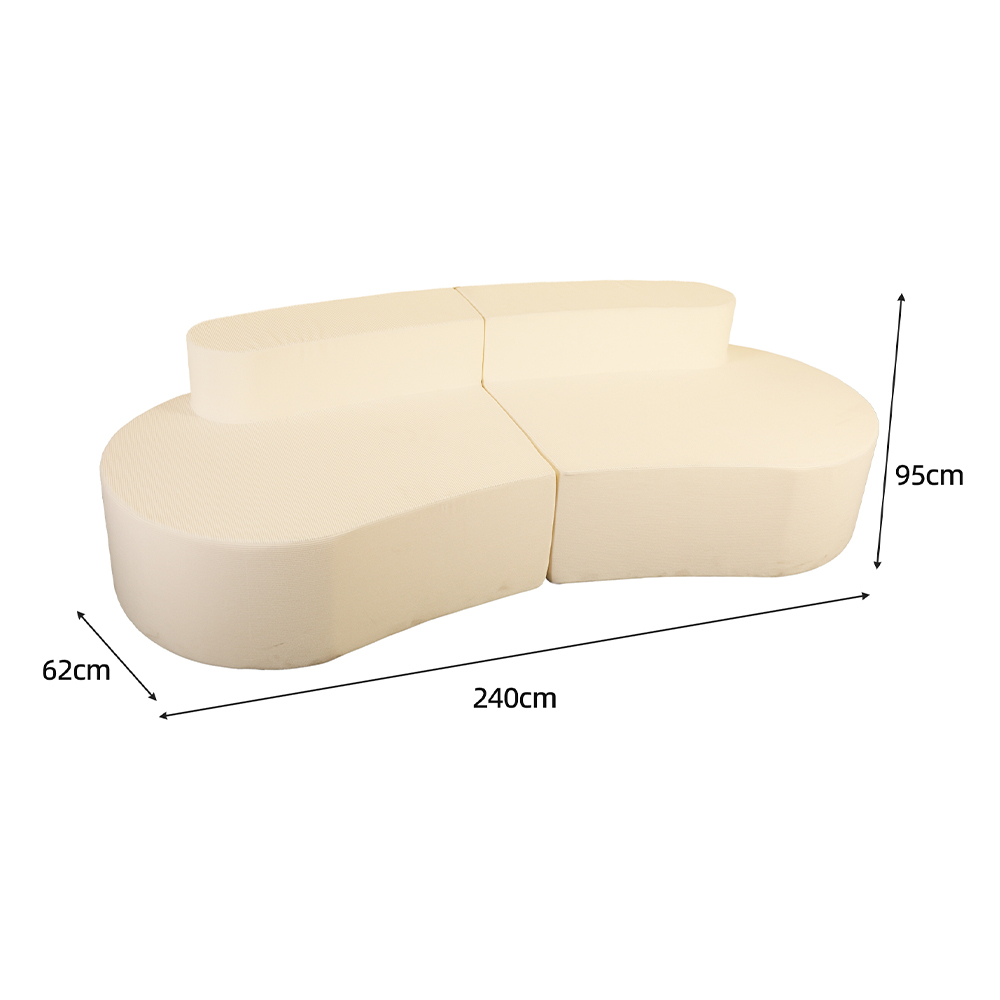 Patchwork dubbelsoffa