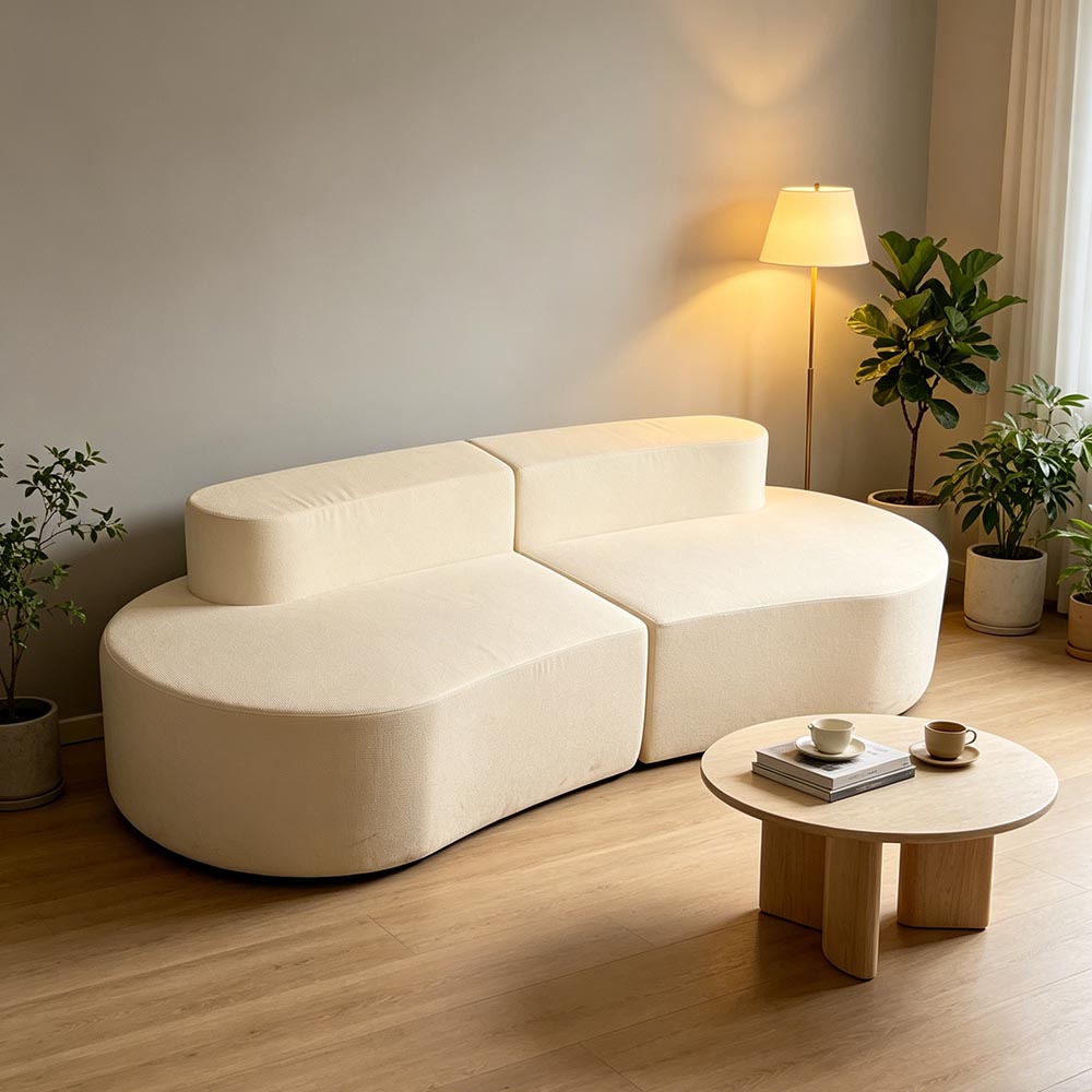 Patchwork dubbelsoffa