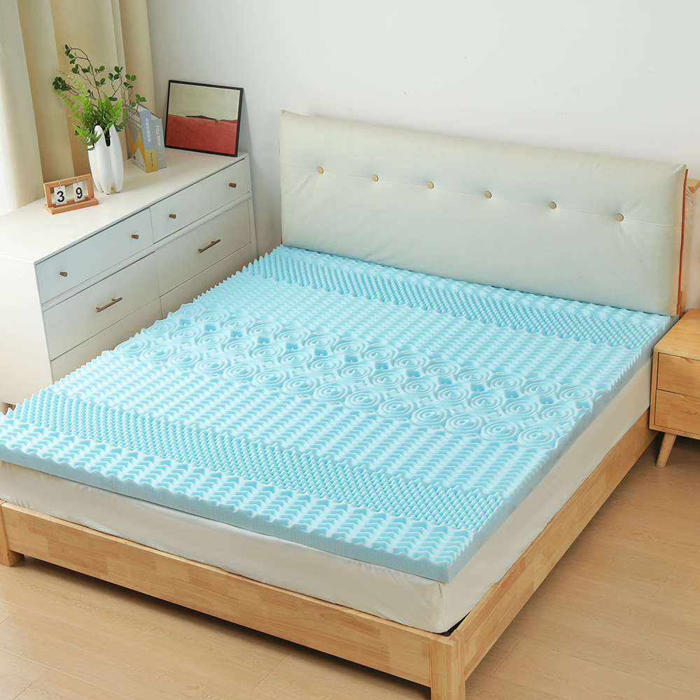 Präglad memory foam gelmadrass