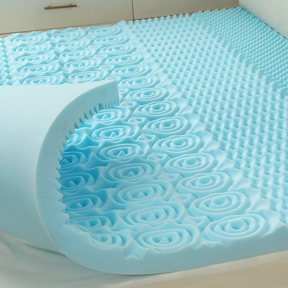 Präglad memory foam gelmadrass