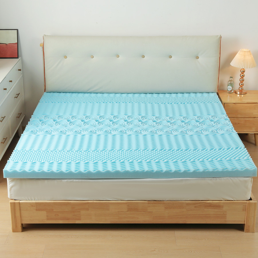 Präglad memory foam gelmadrass